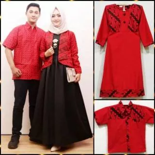 Sarimbit gamis alika parang besar / batik couple / baju lebaran / gamis keluarga