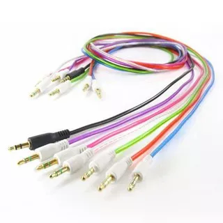 KABEL AUX 1X1 CABLE AUX CABANG 1 KABEL AUX AUDIO SOUND 3,5MM COLORFULL KABEL AUX SPEAKER  CABANG 1