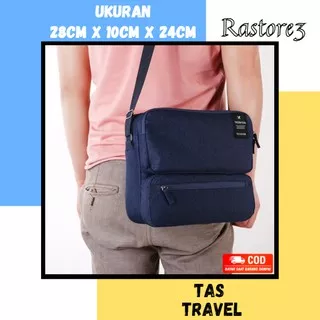 TAS TRAVEL COWOK TAS SANDANG PRIA PENYIMPANAN BARANG TAS LIPAT BANYAK SEKAT br262