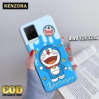 Kenzora Case VIVO Y21/Y21S Fashion Case Kartun Doraemon Cute series Premium Case Hardcase Softcase Casing hp Pelindung Hp Mika hp Case murah Bisa Bayar Ditempat [COD].