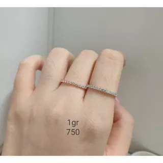 Cincin emas asli kadar 750 mas putih dan rose gold