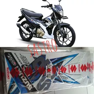 striping stiker sticker set satria fu 2015 2016 biru gp hitam putih merah black fire ori sgp