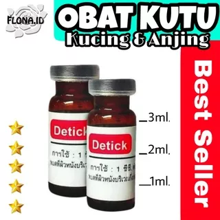 Obat Kutu Detick | Obat Detick 1ml 2ml 3ml Obat Kutu Kucing dan Anjing Anti Kutu