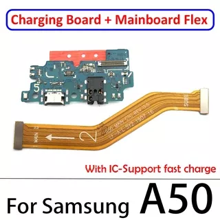 USB Charging Board + Mainboard Connector For Samsung A10 A20 A30 A40 A50 Charger Dock Motherboard Flex Cable