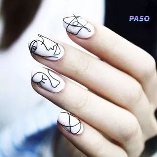 Paso DIY Nail Sticker Animal Printed Nail Art Design Fashionable Cosmetic Accessory for Manicure Decor