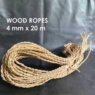 Tali Rami Agel Tali Serat Kayu Tali Kerajinan Tali Mendong Tali Goni Kaku Vintage Wood Ropes Rustic 4mm P 20m Grade A