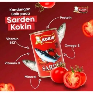 KoKin SARDEN 155 GRAM/SARDEN SAUS TOMAT/SARDEN MURAH