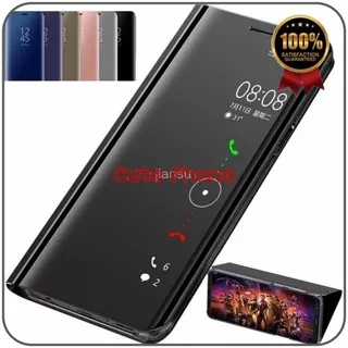 Casing Flip Case Samsung Galaxy Note 5 8 9 10 20 Ultra Lite Plus Mirror Clear View Hard Case