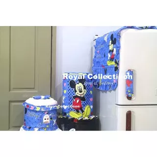 ROYALCOLLECTIOON - SET SARUNG GALON / COVER GALON MICKEY BIRU