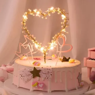 Topper cake kue ultah birthday ulang tahun anniversary pearl mutiara love hati heart gold romantis romantic