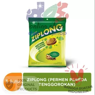 Ziplong Permen Pereda Pelega Tenggorokan Jahe Peppermint Sachet Saset 5 Butir Deltomed