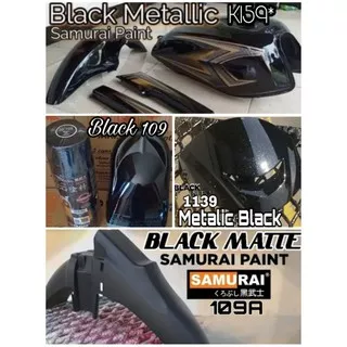 SAMURAI PAINT HITAM- BLACK- FLAT- DOFF- METALLIC X-MIO-MATTE BLACK GREY- METALIK-METALIC 1139 - K159