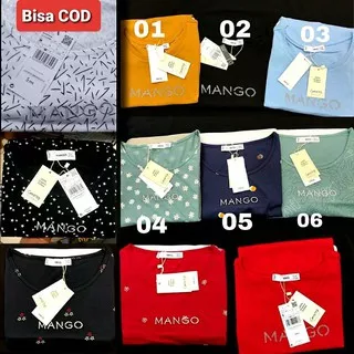 SALE?? MANGO LOGO KAOS/T-SHIRT CEWEK ORIGINAL