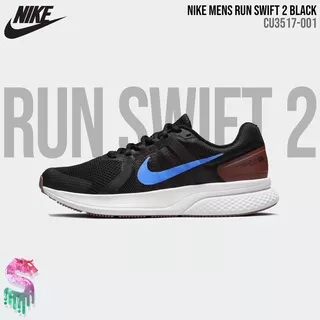 Nike Run Swift 2 [CU3517-001] Black Mens Original BNIB - Sepatu Lari Pria