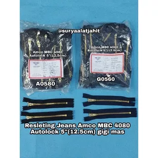 Resleting Jeans Amco 5(12.5cm) MBC 4080 ATL gigi mas =rp.19.800/12pcs