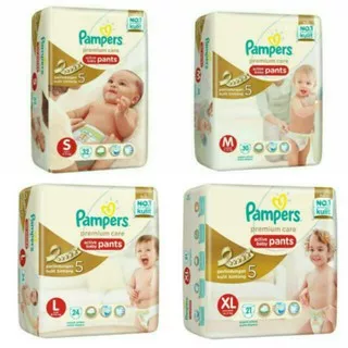 FREE ONGKIR S 32 / M 30 / L 24 / XL 21 PAMPERS PREMIUM PANTS Popok Bayi Baby Diapers Celana Pamper