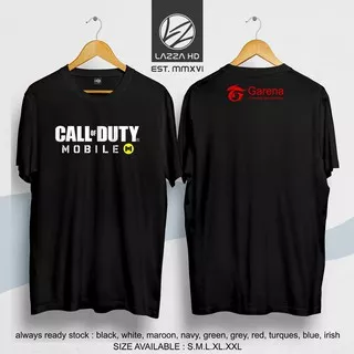 Kaos / Baju / Tshirt Distro Game COD Call OF Duty Mobile With Garena Logo Terlaris