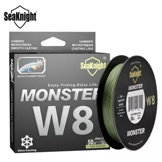 Seaknight W8 Senar Pancing Kuat Pe x8 300m Senar Pancing Ikan Mas Fishing Line 20lb 30lb 40lb 50lb 80lb 100lb Senar Pancing Terkuat