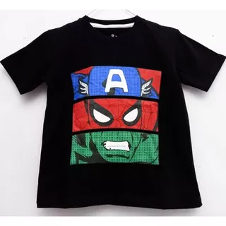 Kaos Karakter Anak Laki -Laki 3 Avenger Hitam - Skids