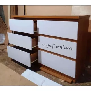 Lemari laci lemari kayu 6 laci serbaguna / DRAWER LACI 6 minimalis