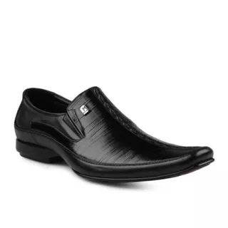 Marelli Sepatu Formal Pria Kulit Pantofel Kantor Black - LV 002