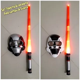 Mainan Set Topeng Pedang Star wars Lightsaber Murah Lampu Suara - Kostum Cosplay Starwars Anak Edukatif