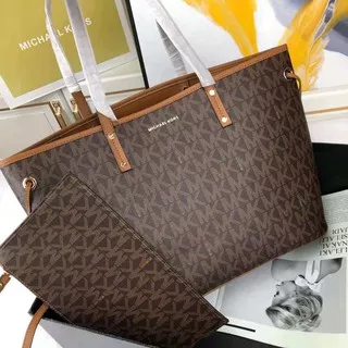 MK printed shopping bag with hand bag