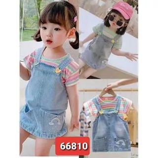 Dress Overall Anak Perempuan Bahan Levis Tebal Import Usia 8 Bulan - 5 Tahun