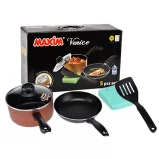 MAXIM Venice Set Teflon isi 5 pcs Wajan Teflon Penggorengan