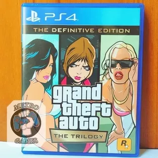 GTA Trilogy The Definitive Edition PS4 Region 3 Asia Kaset Grand Theft Auto The Trilogy Definitive Edition Playstation PS 4 5 GTA San Andreas 3 Vice City trilogi definitiv CD BD Game Games ps4 ps5 g t a definisi edisi gta v 4 5 3 GTA Trilogy PS4 terbaru