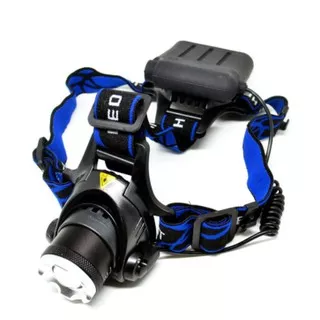 Headlamp LED Cree Lampu Senter Ikat Body Kepala Malam Berburu Mancing 4 mode Zoom Kedip