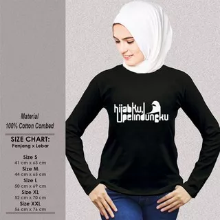 Kaos Muslim Wanita Panjang SP-WLMSAK356 HIJABKU PELINDUNGKU Baju Muslimah