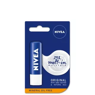 NIVEA Lip Care Lip Balm Original Essential 4.8gr - Melembabkan, Perawatan intensif pada bibir