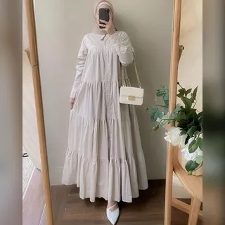 TERBARU- Asyila Dress Bahan Katun Paris / GAMIS LEBARAN / BAJU DEWASA MURAH TERBARU 2021