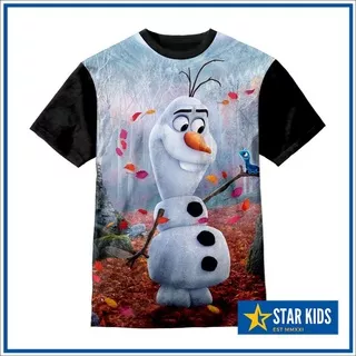 Kaos Baju Anak Happy Snowman Olaf Frozen 2  T-Shirt