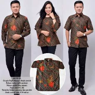 BATIK KELUARGA /BATIK FAMILY /BATIK PAPA MAMA ANAK COWOK