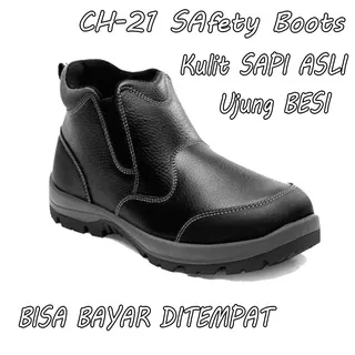 SEPATU SAFETY SHOES CHEETAH MERK ARBOO CH-21 UJUNG BESI HANDMADE ORIGINAL ARBOO