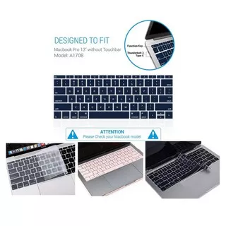 Silicone Keyboard Cover Macbook Pro 13 A1708 2016 2017 with out Touchbar