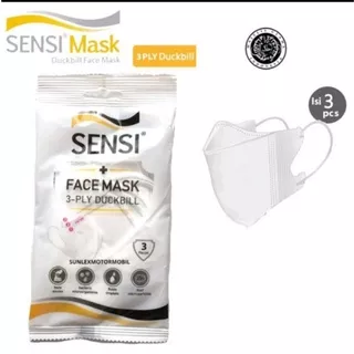 COD Joy KTB Masker Sensi Duckbill Pack isi 3 kemasan plastik Original Sensi Mask