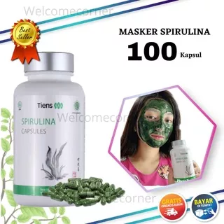 Tiens Masker Wajah Alami Spirulina Kemasan 100 Kapsul Full