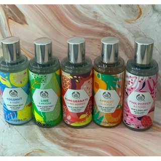 SALE The Body The Body Shop Hair & Body Mist 150ml Coconut & Yuzu / Lime & Matcha / Pomegranate & Red Berries / Apricot & Agave / Pink Pepper & Lychee