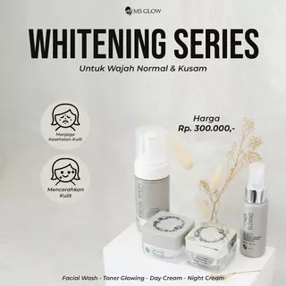 Paket Skincare Whitening Series MS Glow Pemutih Pelembab Wajah Perawatan Kecantikan Termurah Premium