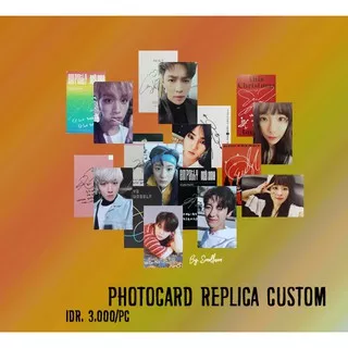 Photocard Replica Kpop Album Custom - Satuan BACA DESKRIPSI