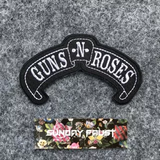 Patch/Emblem bordir jahit Guns N Roses putih