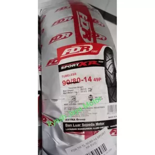 Ban tubeless belakang FDR XR Sport ukuran 90/80-14 for beat/Vario/Mio/Scoopy/Xeon/M3/soul GT/soul/J