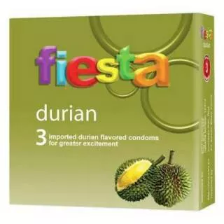 Kondom Fiesta Aneka Rasa Durian Strawberry Banana Mint Max Dotted Bubble Gum ultra safe All Night Delay