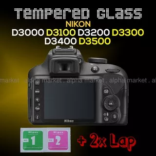 TEMPERED GLASS anti gores LCD screen guard cover Kamera DSLR Nikon D3000 D3100 D3200 D3400 D3500