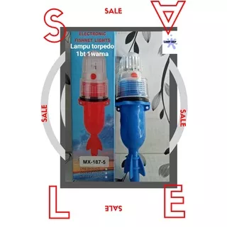 Lampu torpedo 1batre 1warna MX 187-5 /Lampu nelayan/Lampu kode