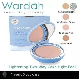 Wardah Lightening Two Way Cake Light Feel Refill Compact Full Size Original Bisa COD
