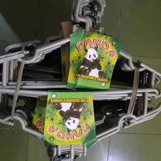 Hanger besar dewasa Panda silver 0,5 lusin